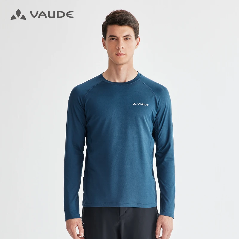 VAUDE巍德快干T恤户外舒适速干衣吸湿排汗透气弹力运动登山长袖男