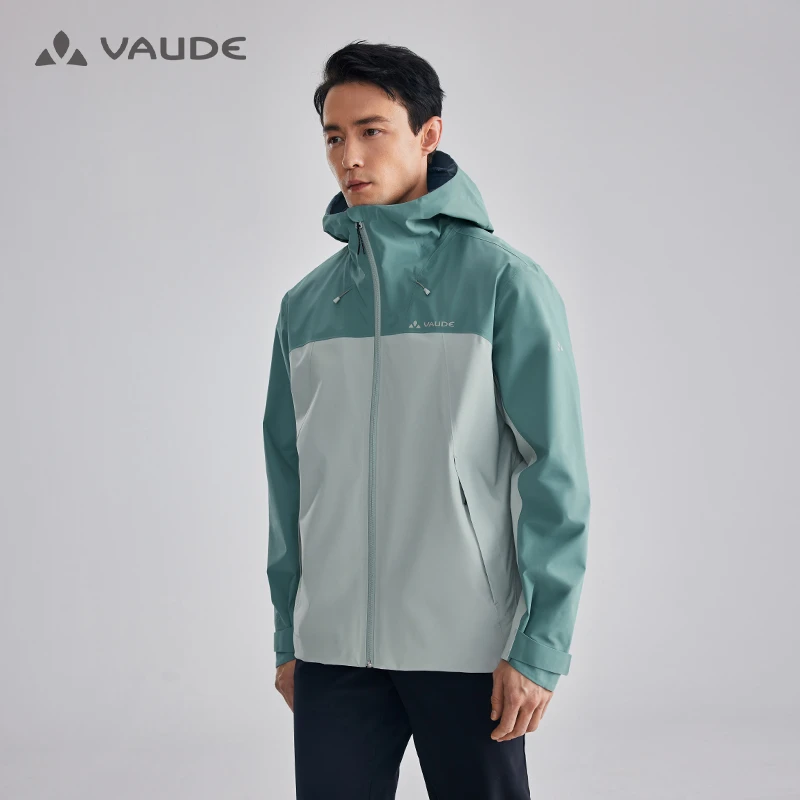 VAUDE巍德新品户外拼接2L冲锋衣男外套防风防水户外软壳冲锋衣女