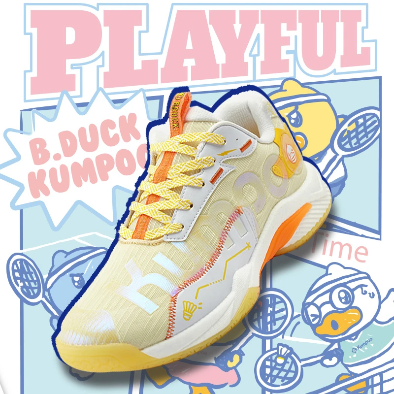 薰风小黄鸭联名防滑耐磨运动鞋男女高颜值透气羽毛球鞋KH-D72PRO