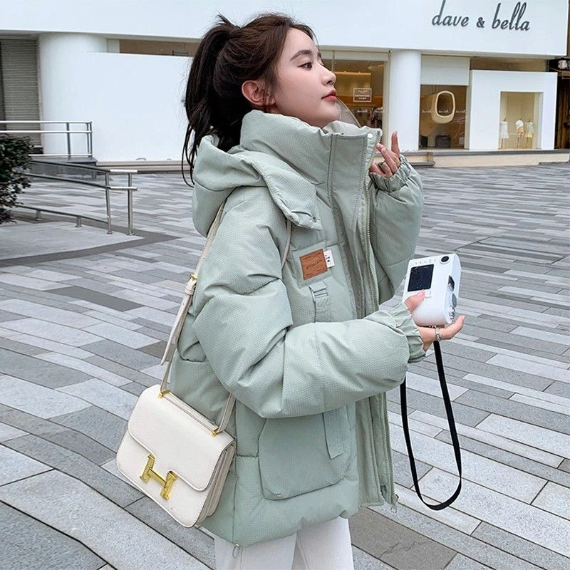 初中学生羽绒羽绒服女冬季2024新款高中生宽松加厚少女羽绒衣外套