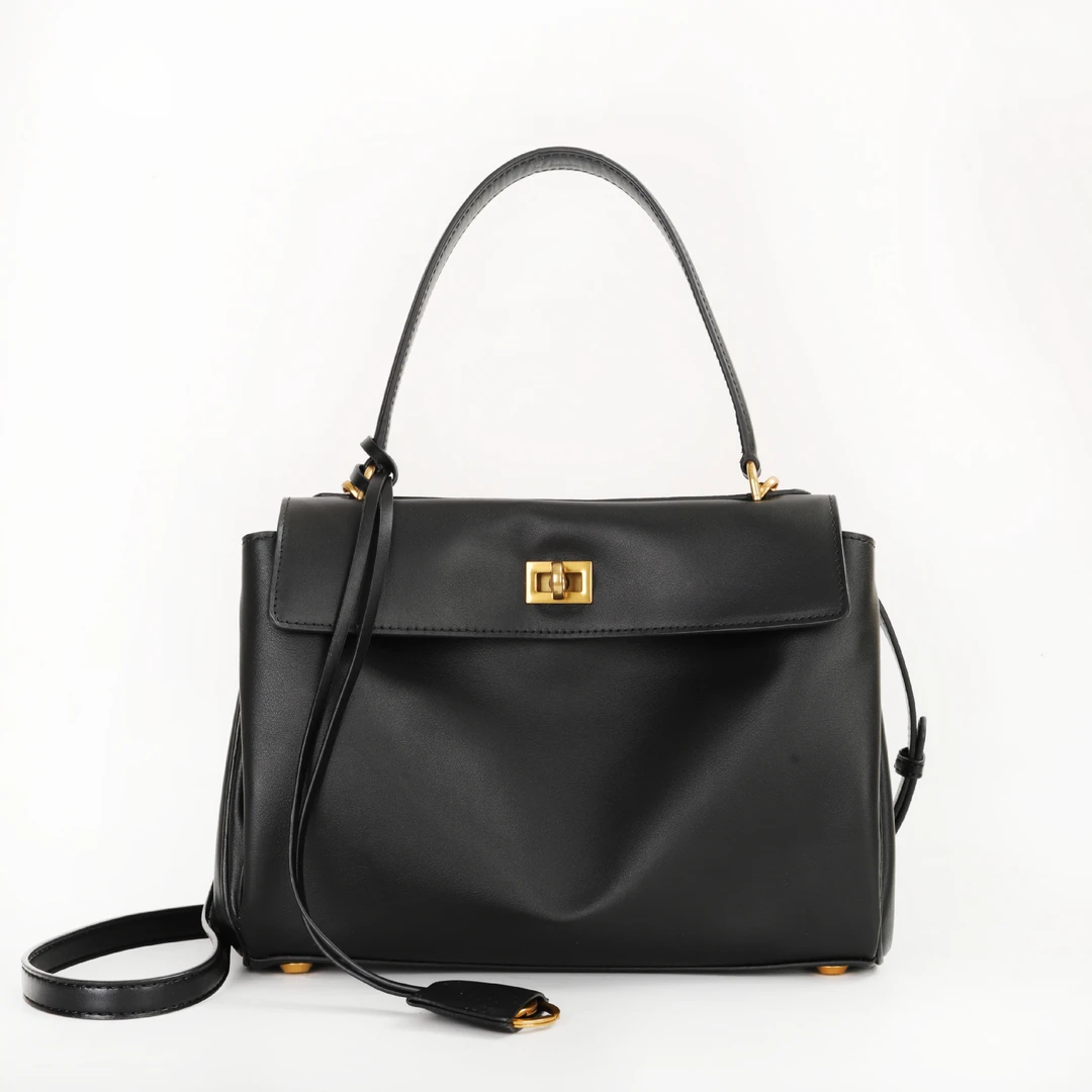 A11-A12-BL001手提包高级感进口牛皮腋下包休闲通勤斜挎凯莉包包