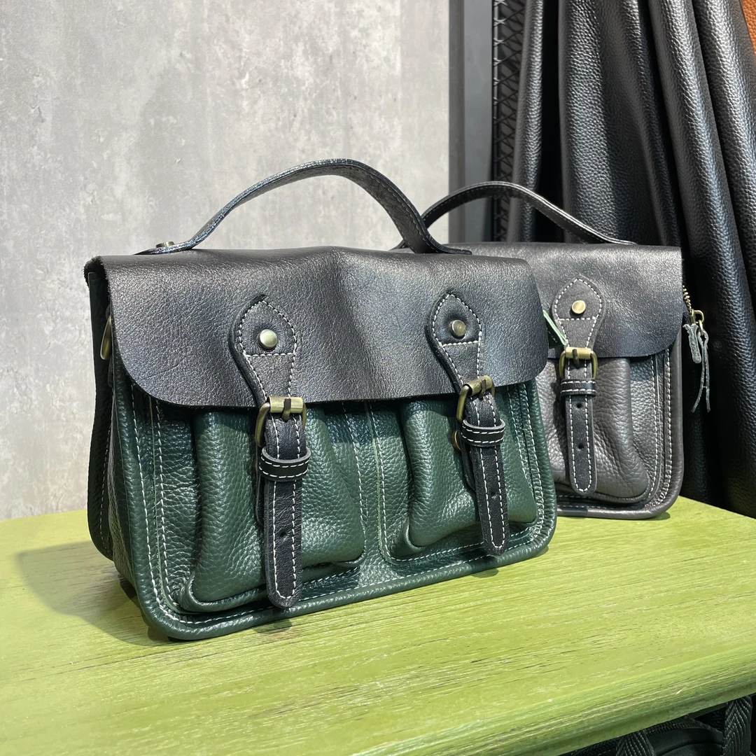 真皮女包头层牛皮手提单肩斜挎包邮差包