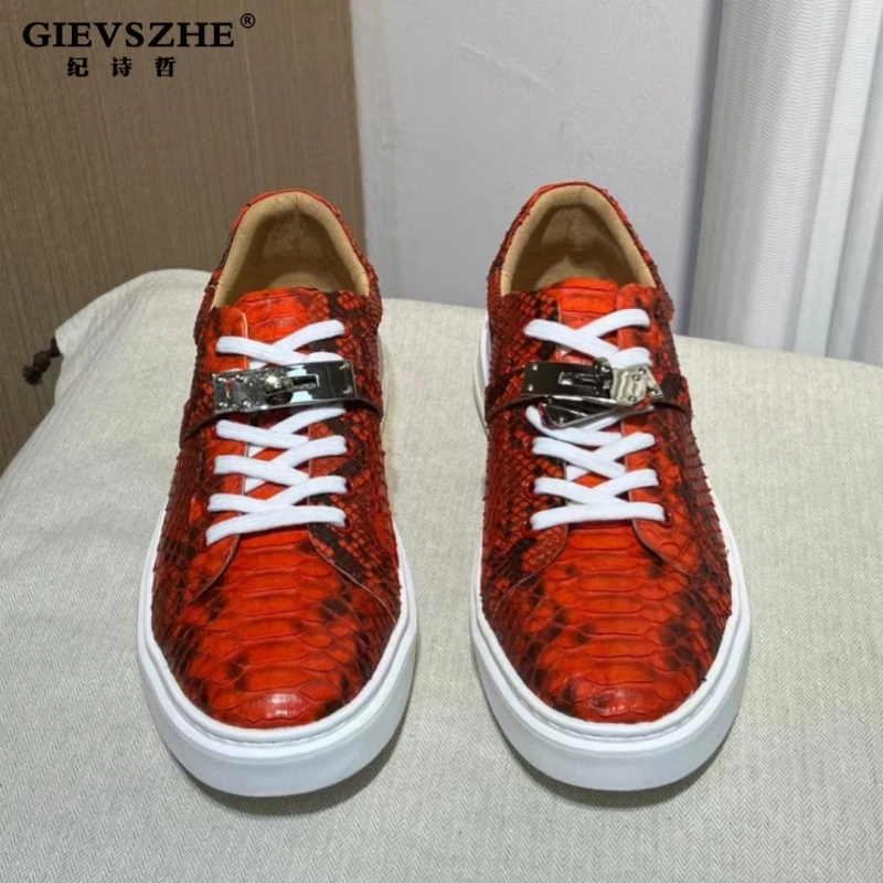 GIEVSZHE/纪诗哲高端纯手工鞋定制轻奢男鞋新款轻奢阿甘休闲板鞋