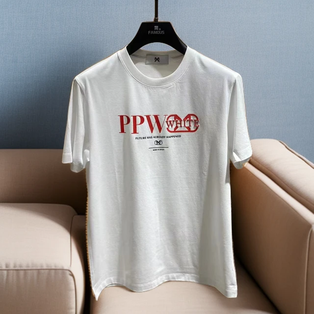 t恤男士白色休闲夏季宽松印花圆领t恤男士白色休闲夏季宽松印花