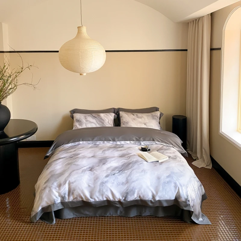 慕逸【喜马拉雅】春夏季双面兰精天丝法式公主风四件套床上用品被套