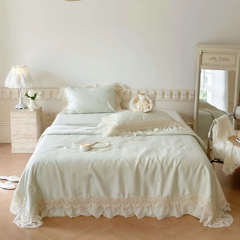 慕逸【艾莎夏凉被】夏季双面兰精天丝法式公主风夏凉被少女心被芯