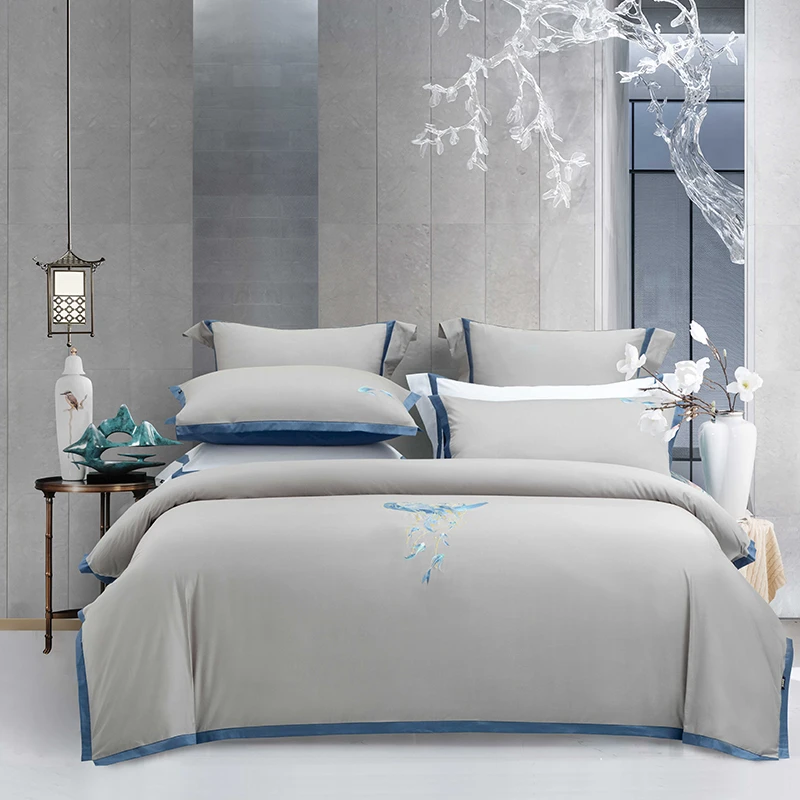 多喜爱60支新疆棉四件套全棉床单长绒棉被套山海经系列月明星鳐sc