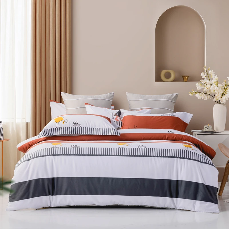 多喜爱莱赛尔棉四件套新疆棉天丝被套舒适床单被罩轻奢床品夏天sc