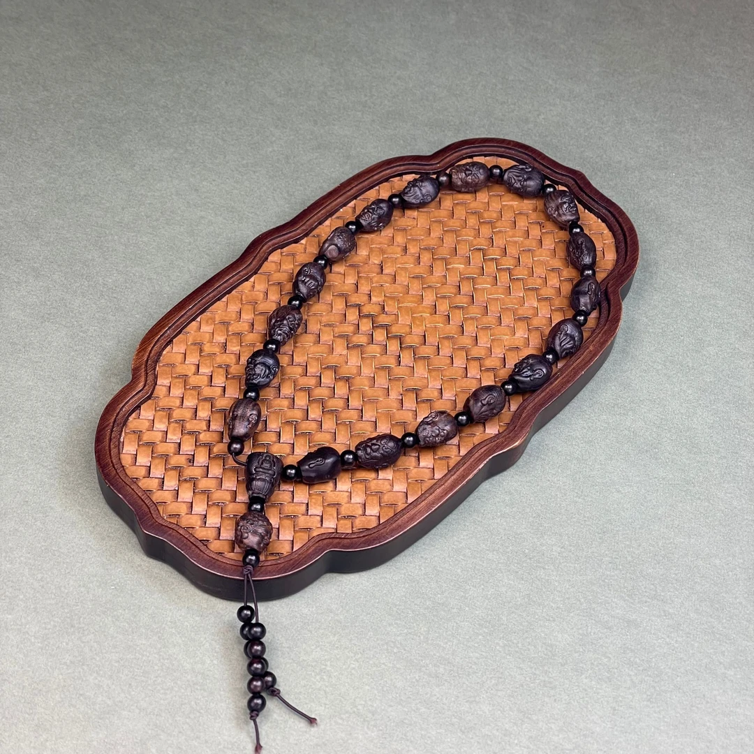 十八罗汉1.8手持 木雕精工开脸 把玩件手串盘玩件把玩件