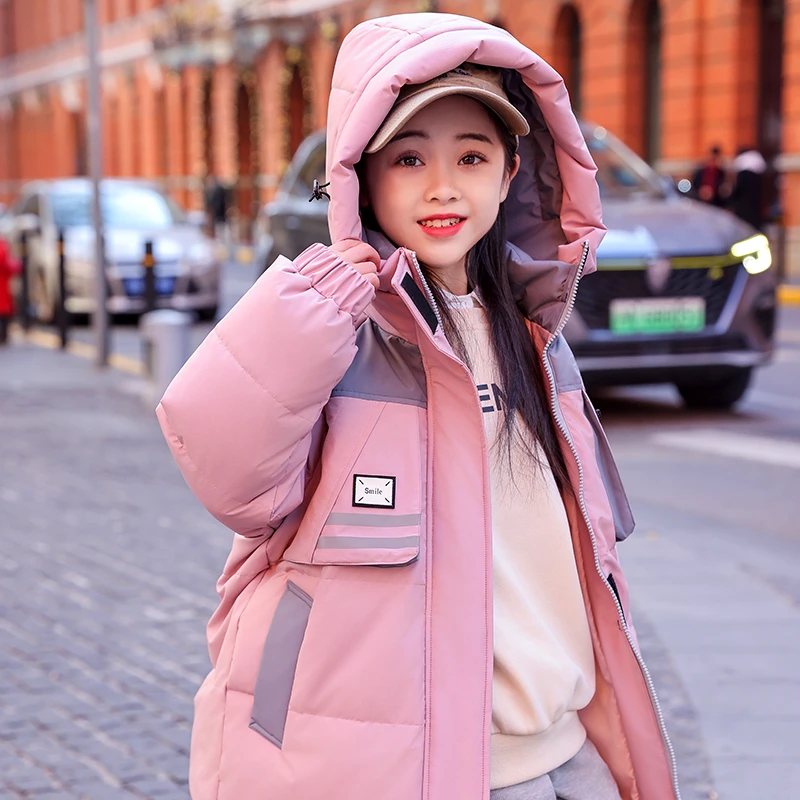儿童羽绒服女童中长款加厚2024新款洋气中大童男童羽绒冬装外套