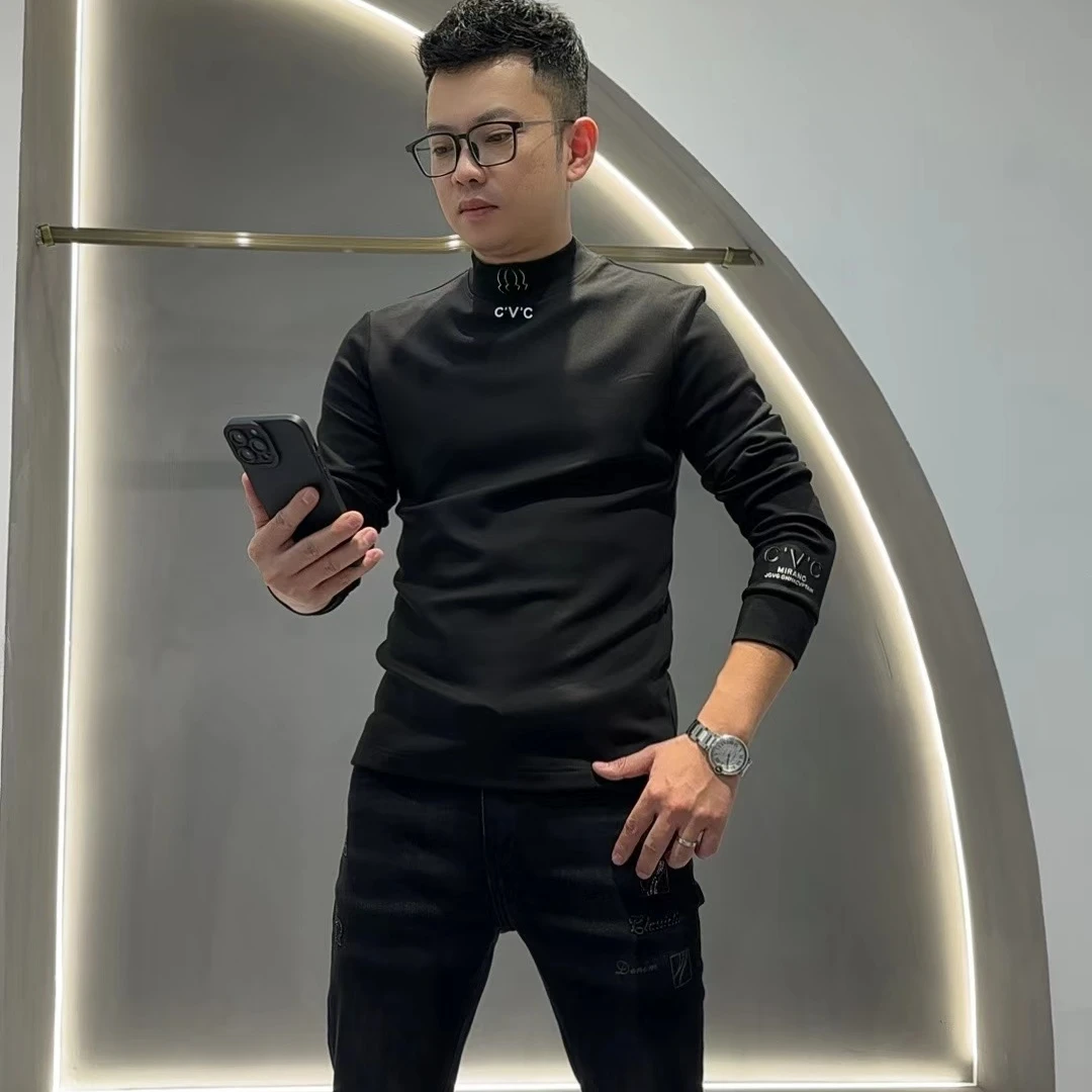 【飒叔重磅推荐】2024秋冬新款时尚潮流简约时尚打底衫1008