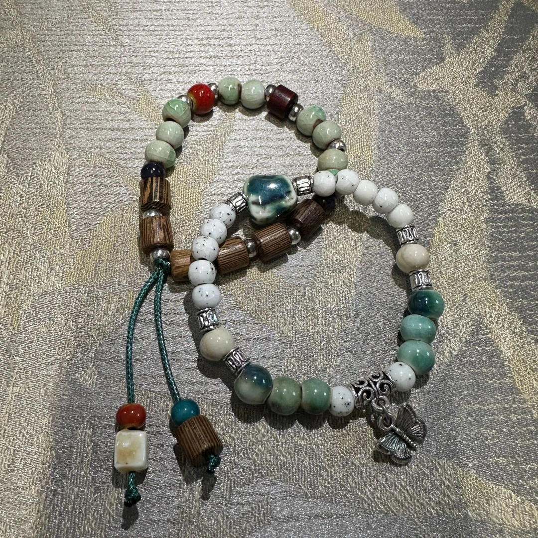 DIY陶瓷精美仙女可爱马卡龙手串多样性发