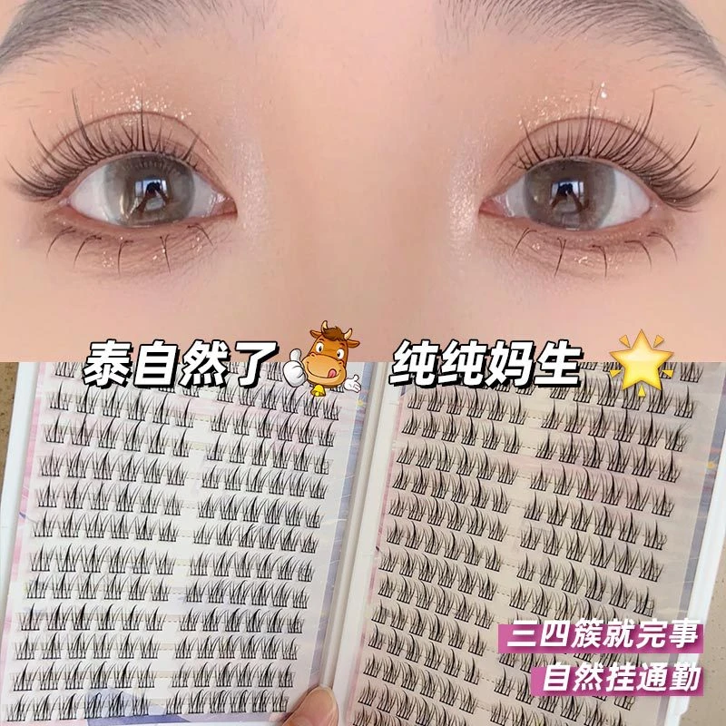 太阳花假睫毛懒人三部曲大容量单簇妈生自然嫁接云朵睫毛书仙子毛