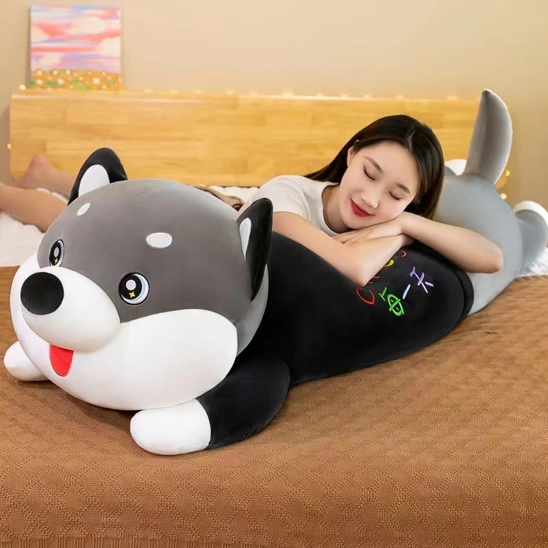 M《新粉福利》哈士奇抱枕狗狗玩偶大号抱枕+黄色猫咪