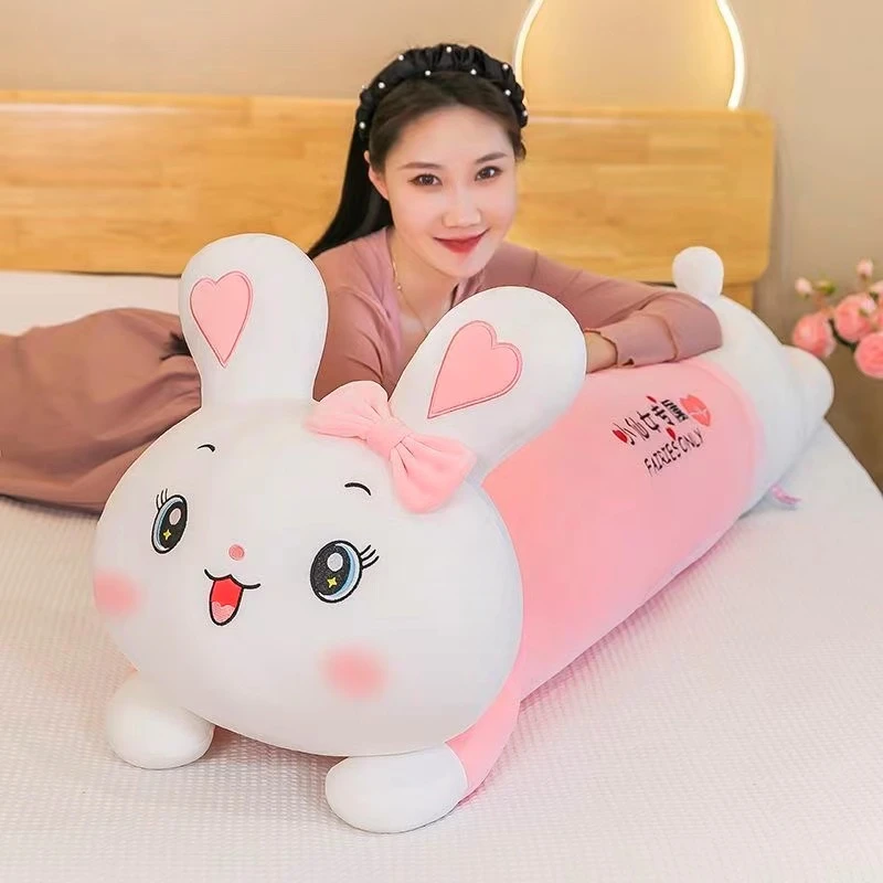 S小仙女兔子玩偶大号抱枕+蓝色毛毛虫抱枕