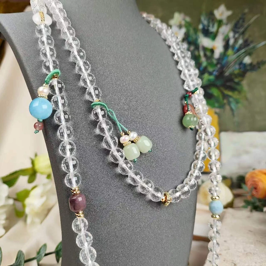 合金项链 【月白】将夏-140cm新中式手工长链斜挎链