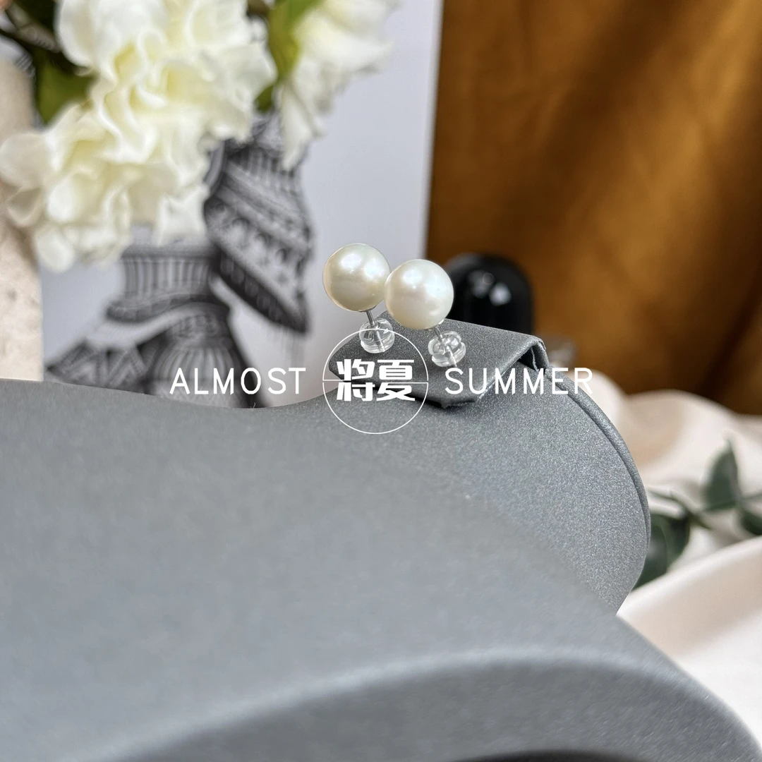 925银耳饰 【10mm耳钉】将夏-百搭白色10mm耳钉