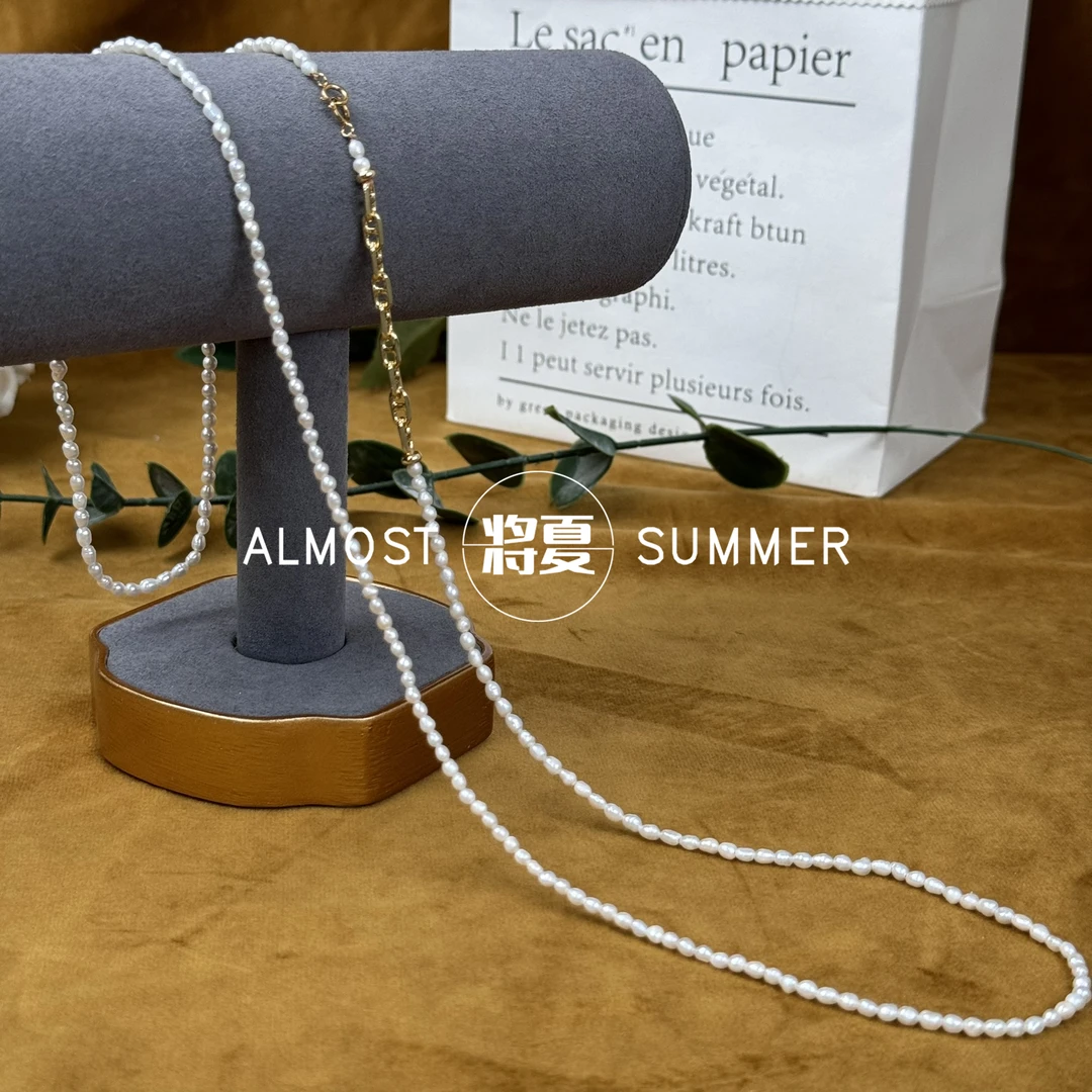 合金项链 【安静的午后】将夏-真珠百搭多用项链