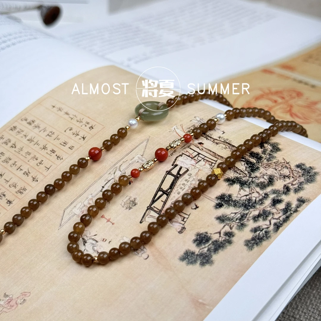 吊坠925银 【4mm糖色项链毛衣链眼镜链】将夏