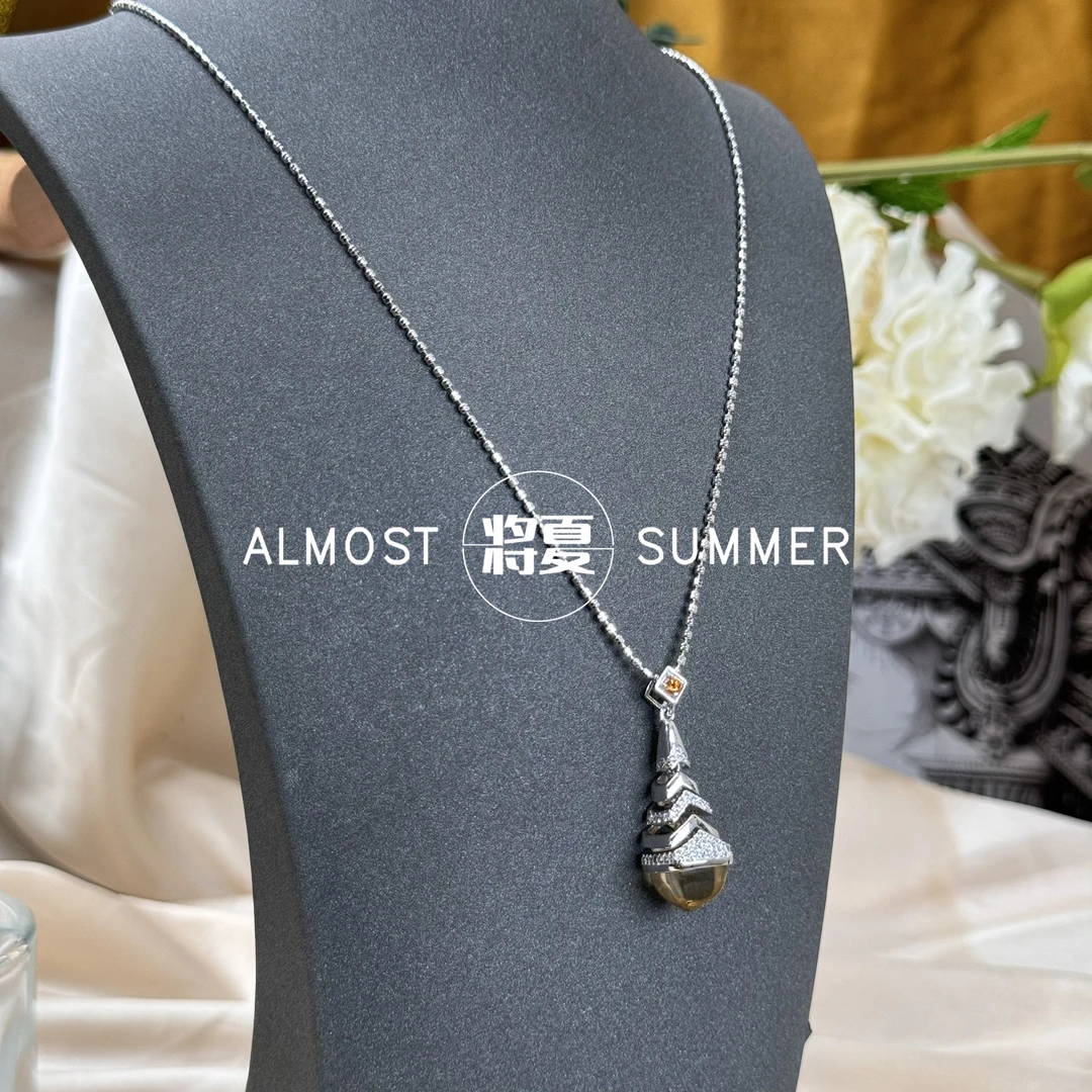 坠链均925银 【黄水紫水项链吊坠】将夏