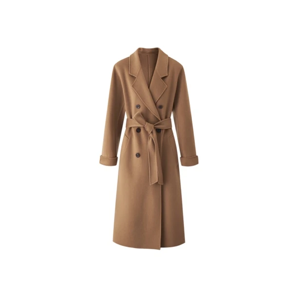 RHRN高端线经典驼色羊绒大衣