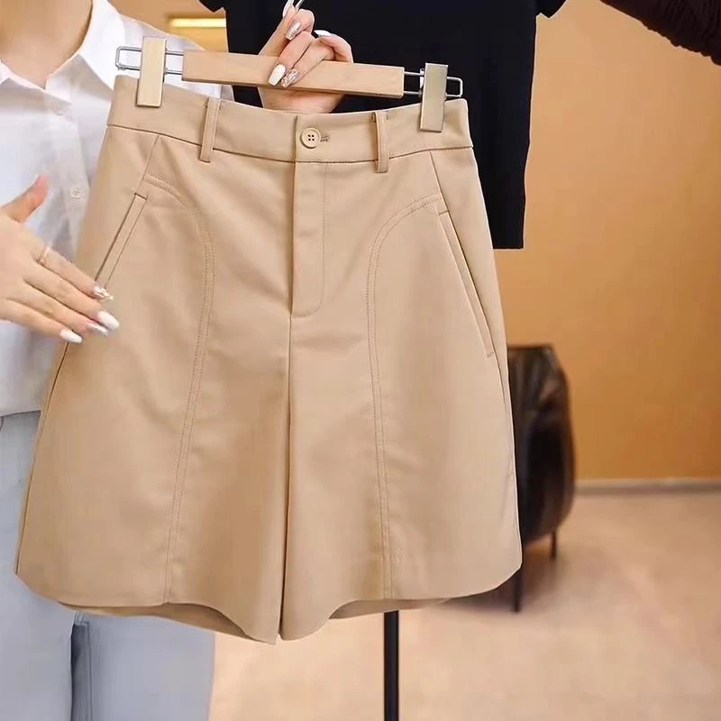 2025新款宽松女装短裤高腰显瘦气质夏季时尚休闲裤百搭A字西装裤