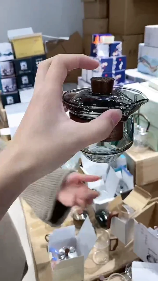 【闪购商品】瓷玻璃盖碗灰