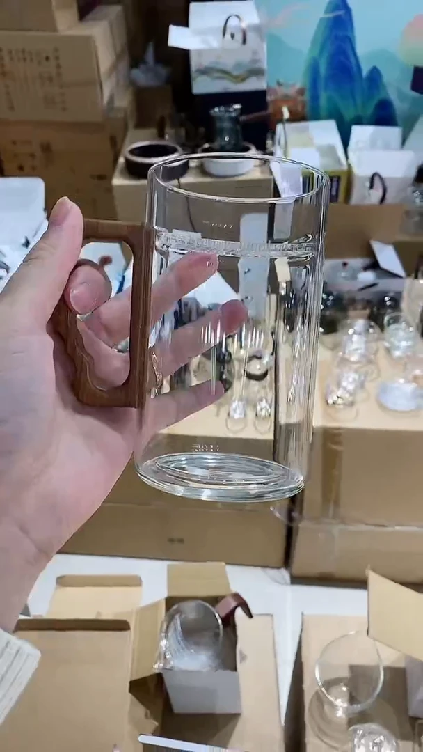 【闪购商品】瓷玻璃月牙绿茶杯