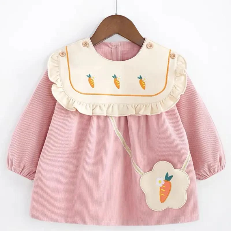 保暖童装宝宝罩衣吃饭围兜防水防脏儿童围裙婴儿护衣秋冬季女孩外