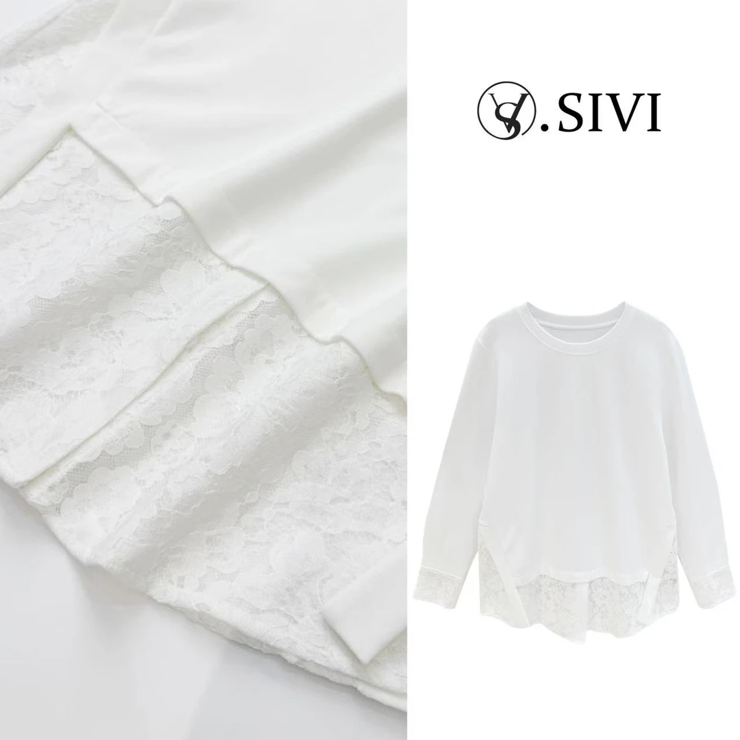 熙薇休闲蕾丝上衣【芭蕾舞起】冬季新款时尚气质打底F7036
