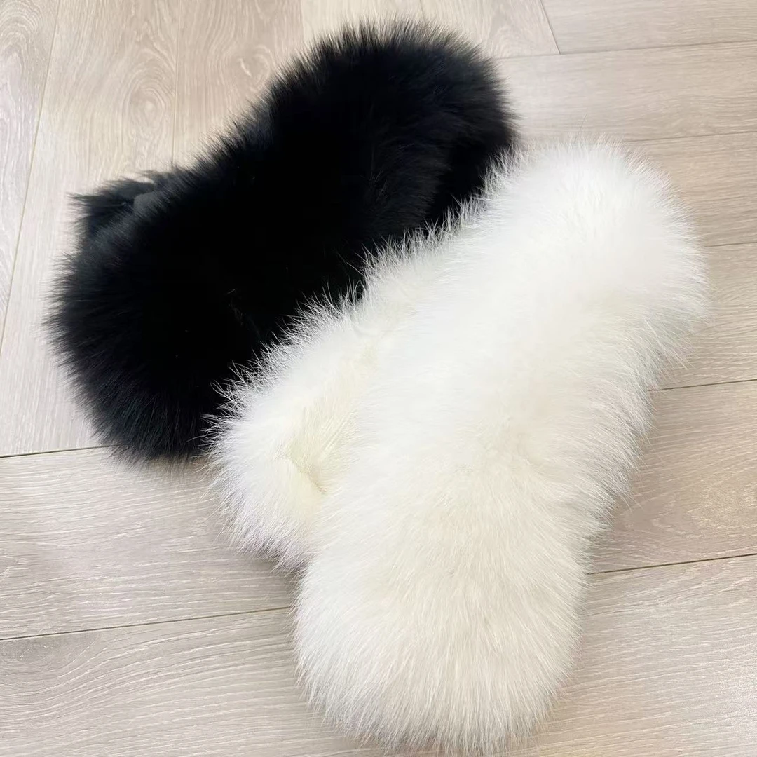 【熙薇品牌】2024冬季新款狐狸毛领保暖围巾百搭时尚F6961