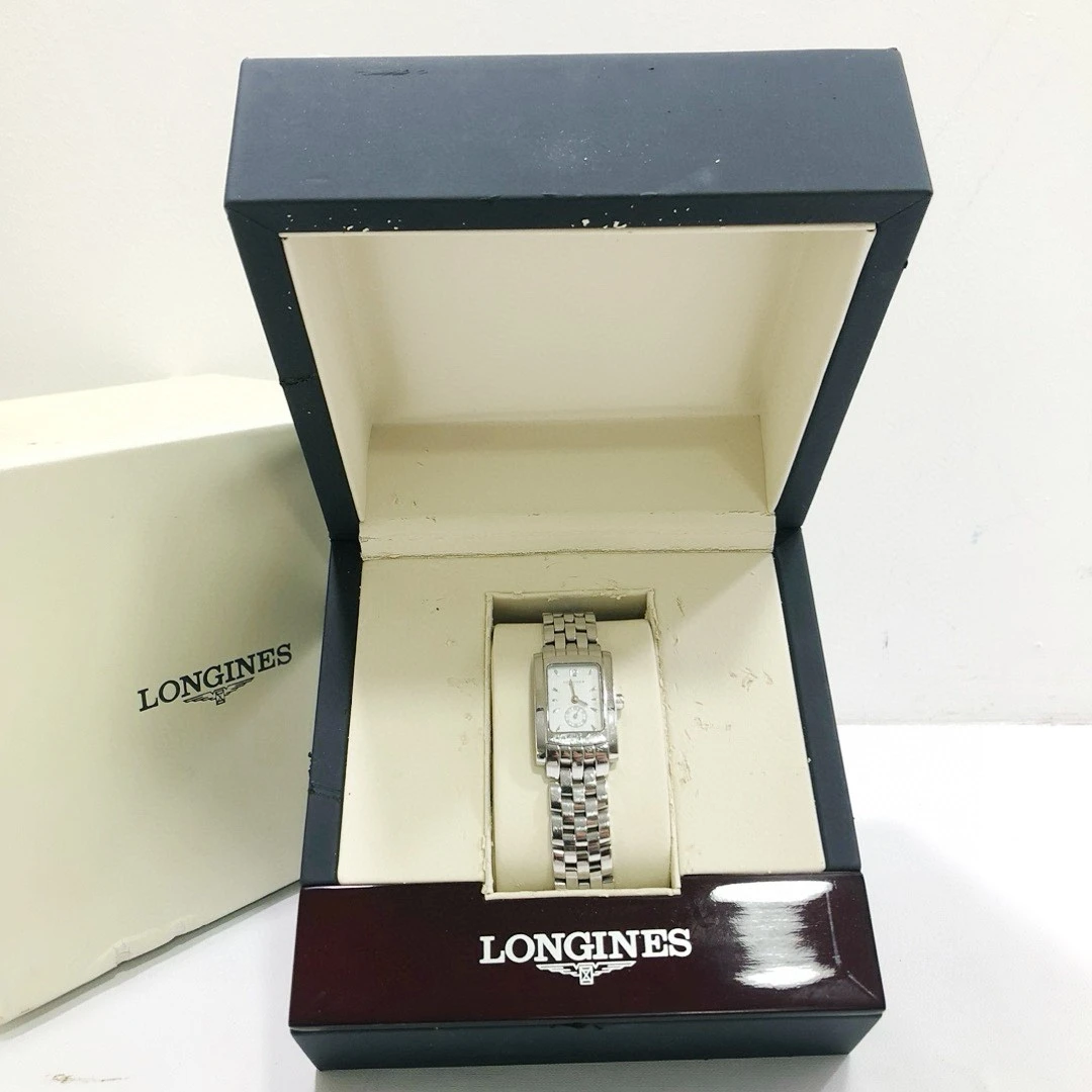 95新 Longines/浪琴 优雅系列银色石英手表腕周23cm