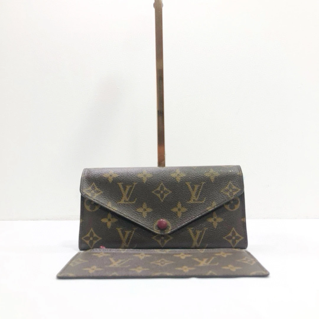 95新 LouisVuitton/路易威登 LV老花紫豆豆钱包/公价5800