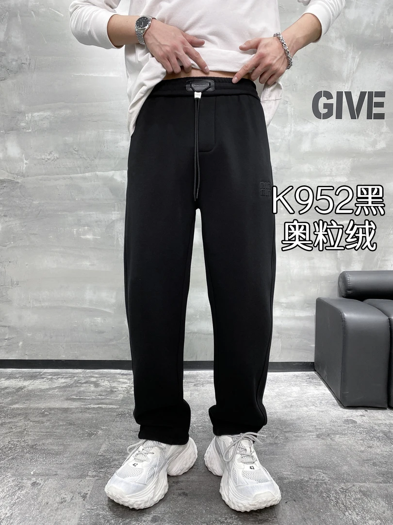 纯色男士直筒休闲裤潮流运动裤百搭立体印花宽松阔腿卫裤k952