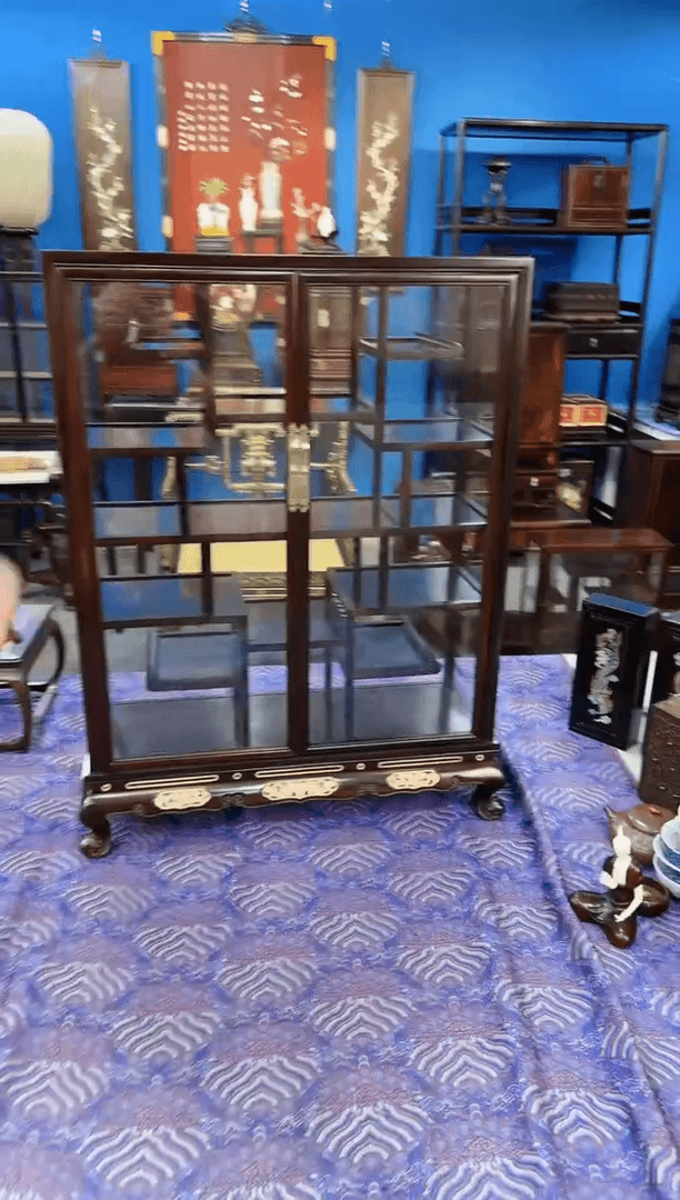 【闪购商品】红酸枝木类成套家具玻璃柜