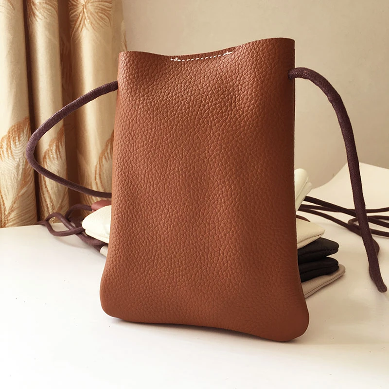 外贸女士包包迷你手机小包真皮头层牛皮单肩斜挎男女通用简约百搭