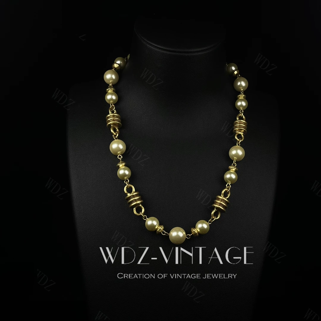 铜合金项链 皎月-中古vintage首饰项链耳饰耳环轻奢个性复古时尚