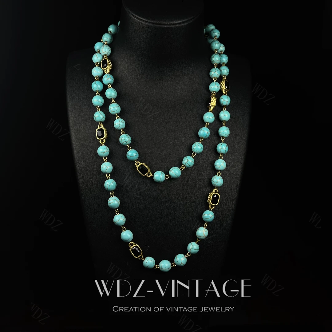 铜合金项链 梧桐雨-中古vintage饰品首饰项链时尚复古轻奢