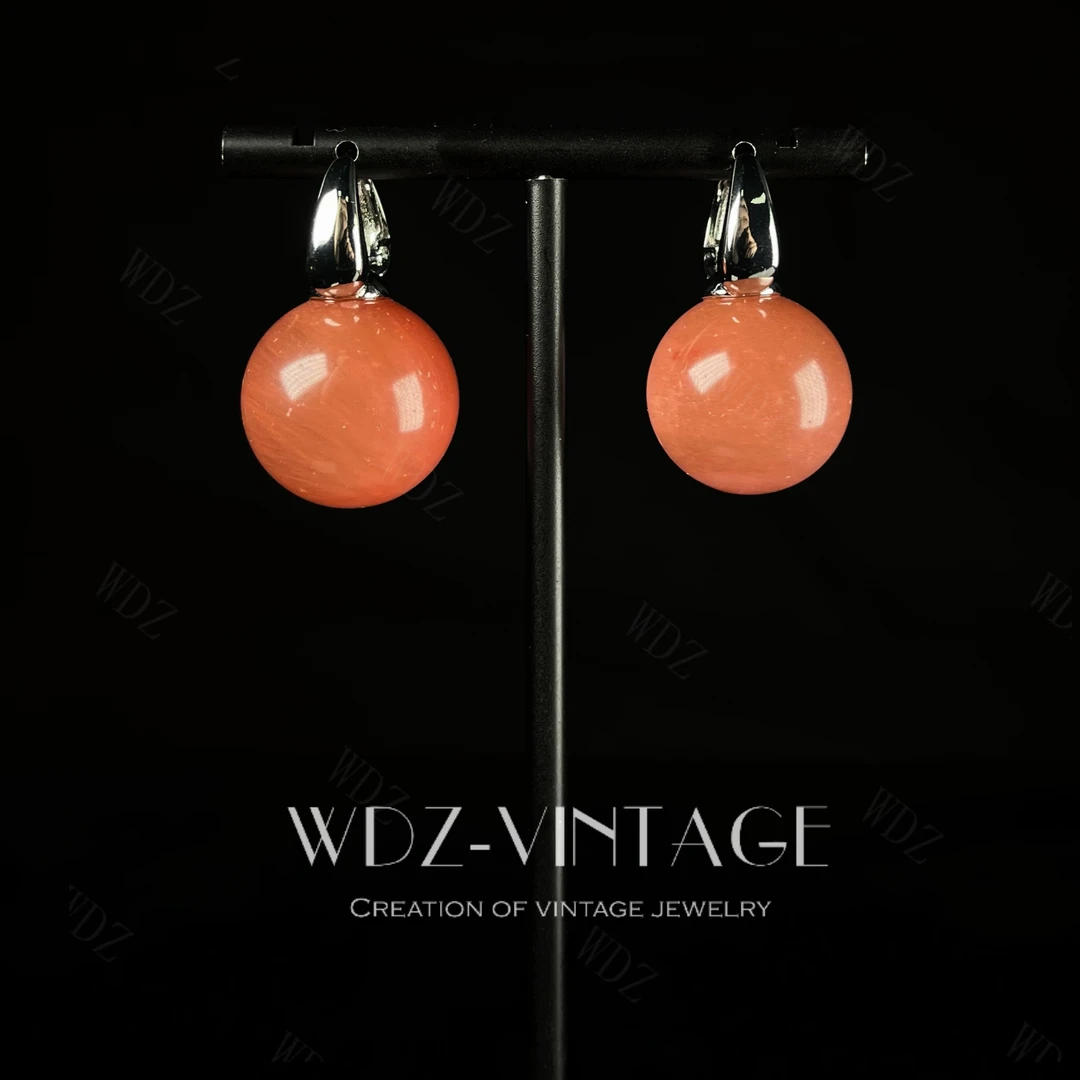 铜合金耳饰 橘味-中古vintage首饰饰品耳饰耳环优雅轻奢复古百搭