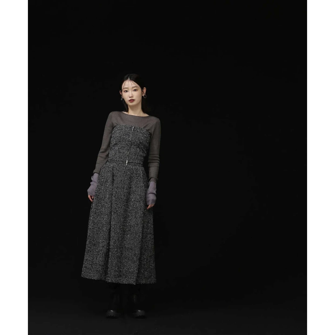 【胖虎家】 秋冬新款 N 气质精致时尚百搭纯色轻奢半身裙