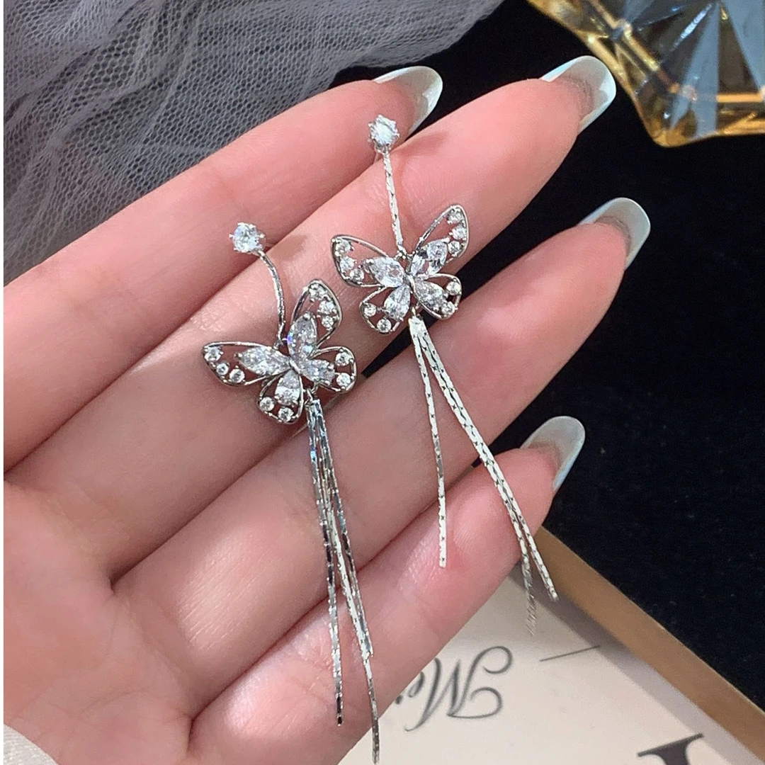 合金耳饰  经典微镶精致流苏耳环气质轻奢时尚DYES-10