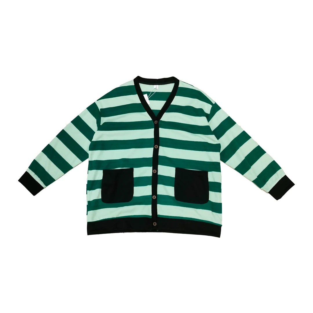 2024年秋季新款时尚百搭条纹长袖外套6357