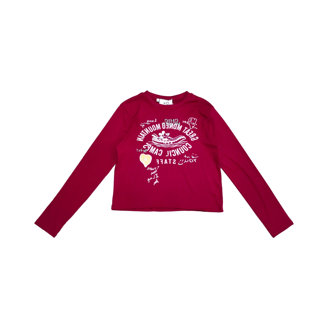 2024秋季新款休闲时尚百搭卡通印花打底长袖T恤6312