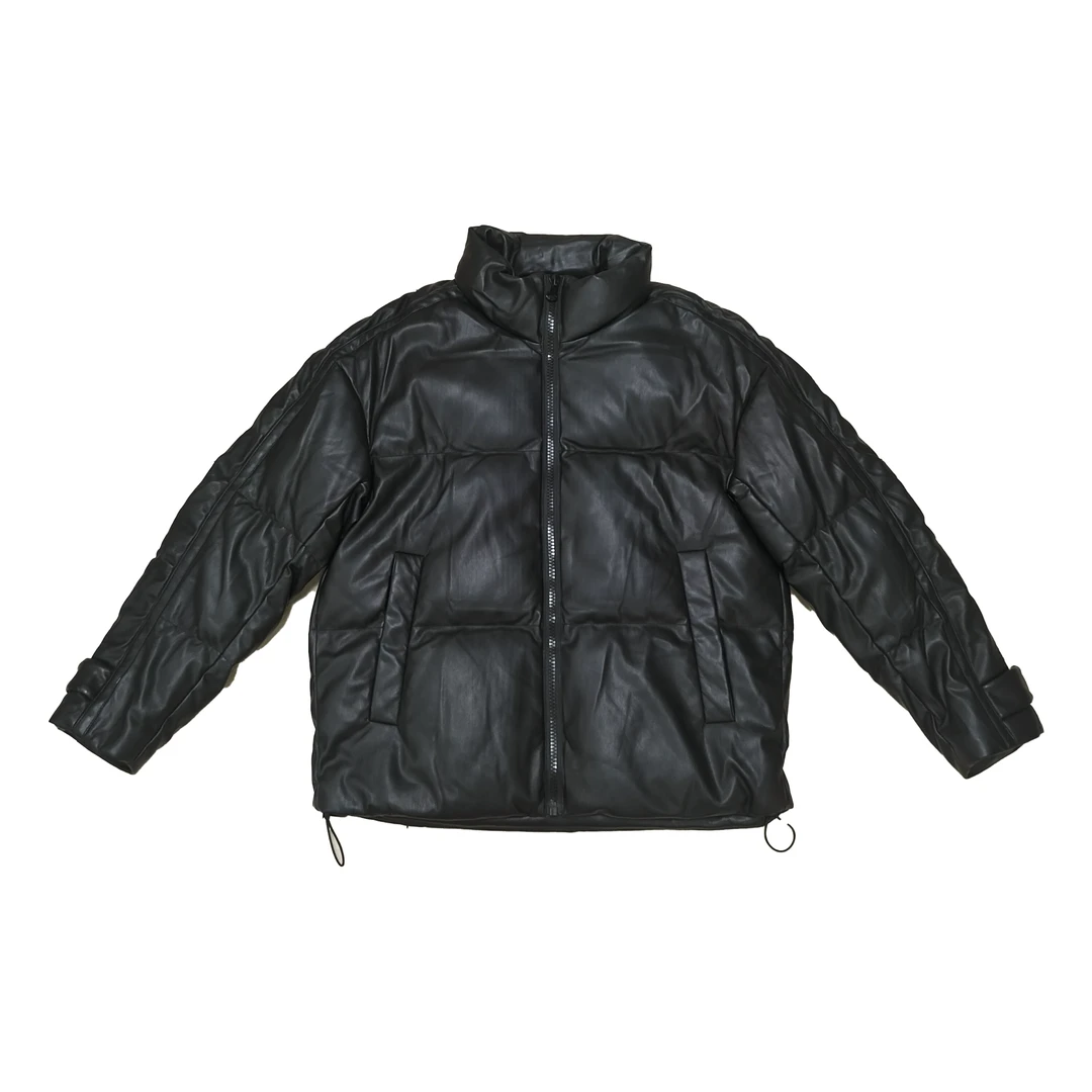 2024年早秋新款时尚百搭纯色长袖皮外套厚外套6302