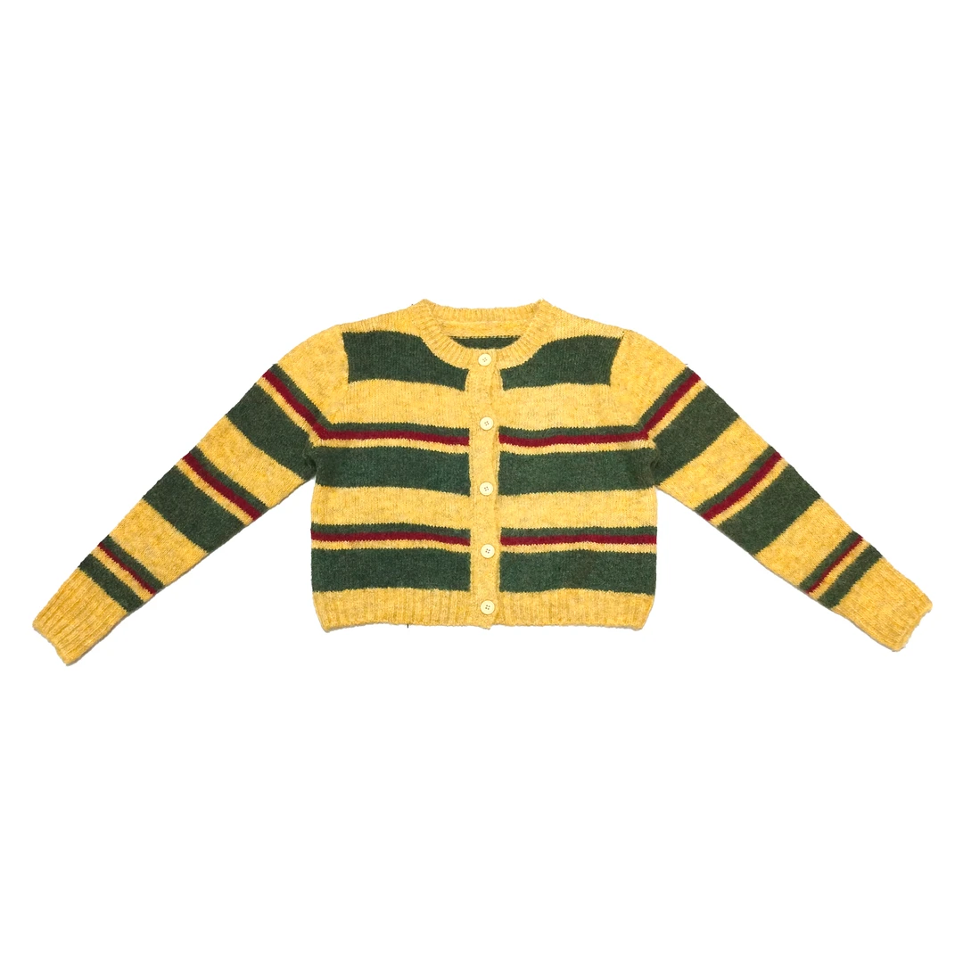 2024早秋新款时尚休闲条纹毛衣针织开衫长袖5636