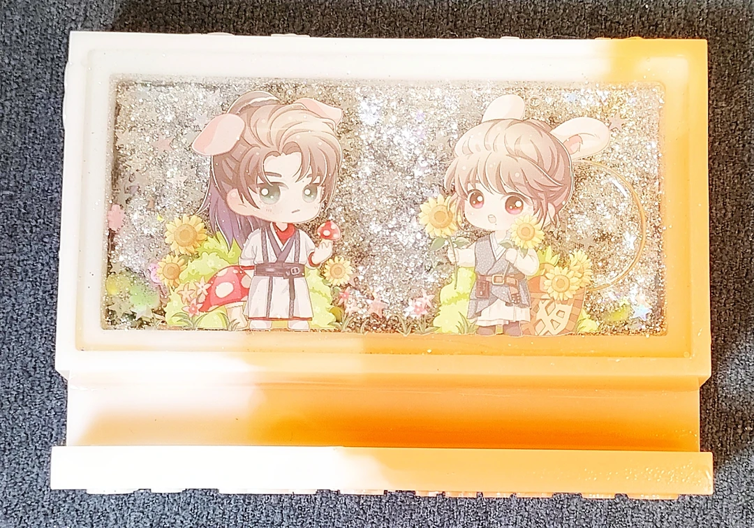 滴胶长方形便携式流沙手机支架