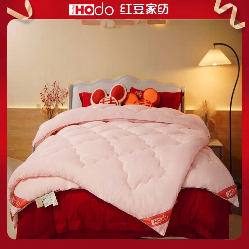 【红豆家纺】二合一蚕丝羽绒子母被夏季凉感被高端秋冬婚庆蚕丝被06