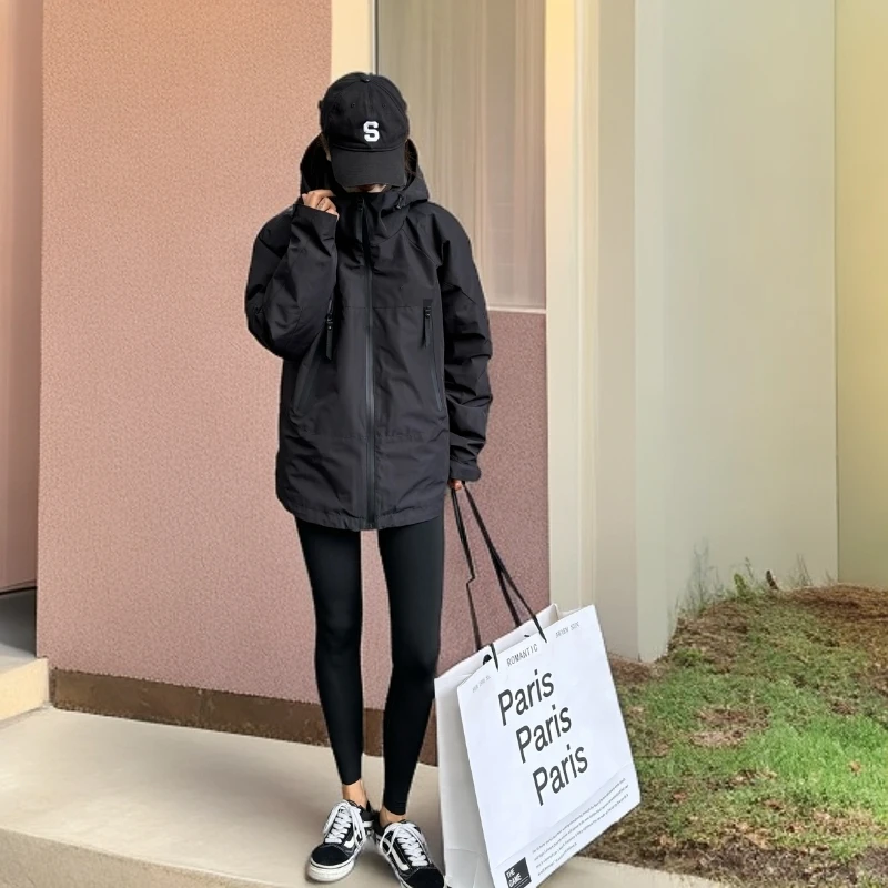 依时尚新款97152加绒加厚户外防水透气三合一登山羽绒服运动外套