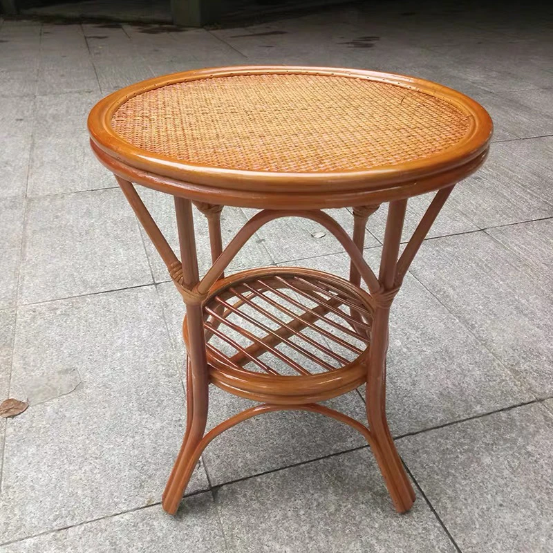 天然真藤玛瑙藤桌子新中式小茶几桌藤编藤席面庭院户外室内阳台