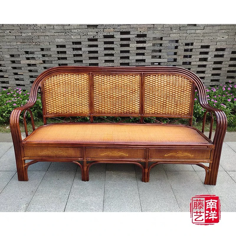 真藤贵妃椅床藤椅休闲椅藤沙发躺椅睡床美人榻懒人简约